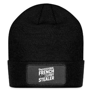 Professional French Fry Stealer - Patch Beanie - black - Front
