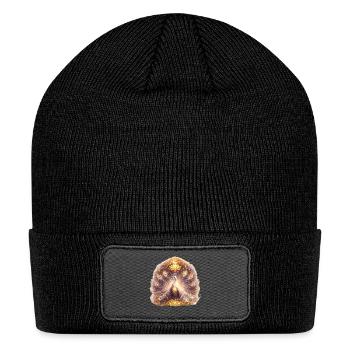 Celestial Peacock Mandala - Patch Beanie - black - Front