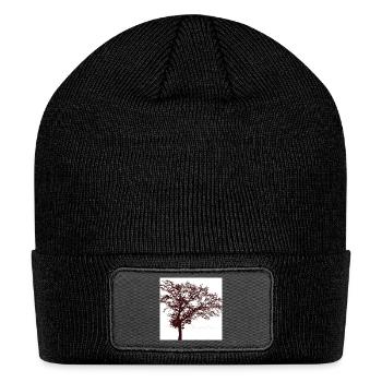 Rooted in Peace: Silhouette Tree - Patch Beanie - black - Front