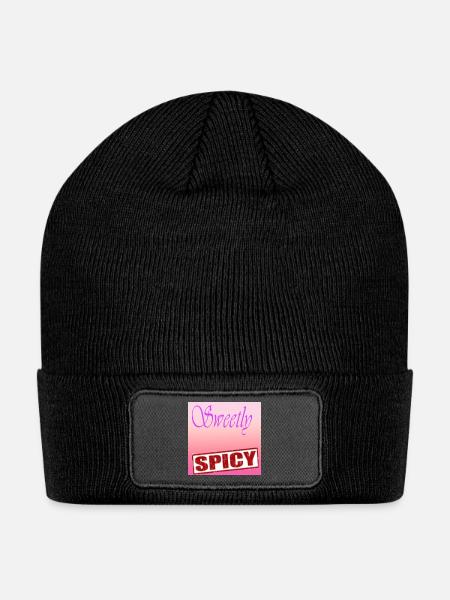 Sweetly Spicy Gradient Stamp - Patch Beanie - black