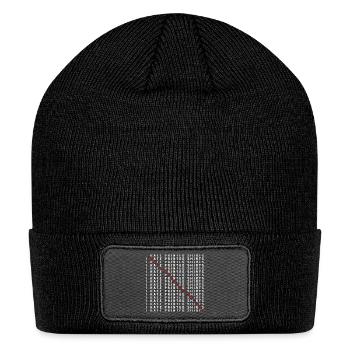 Funny Printed Shirt Hater - Patch Beanie - black - Front