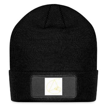 Golden Spiral Triangle Geometry - Patch Beanie - black - Front