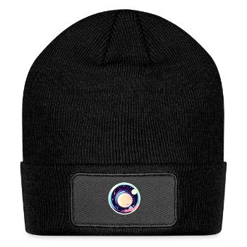 Moon Landscape Illustration - Patch Beanie - black - Front