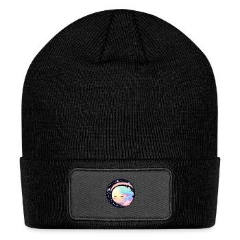 Moon Landscape Illustration - Patch Beanie - black - Front