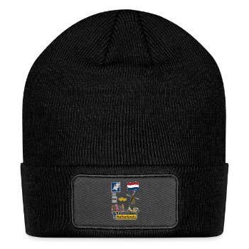 Travel Souvenir Pack Holland, Netherlands Landmark - Patch Beanie - black - Front