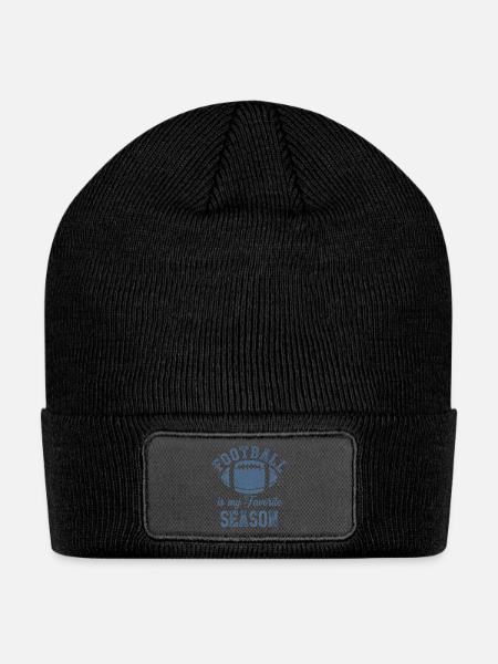 Football Is My Favorite Season - Patch Beanie - black