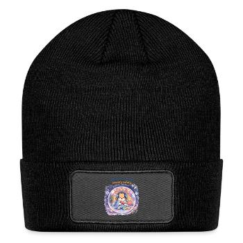 Wellness includes sensory safety. 💛 - Patch Beanie - black - Front