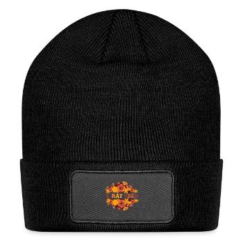 X ray Tech flower - Patch Beanie - black - Front