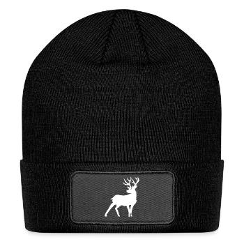 Christmas Deer - Patch Beanie - black - Front