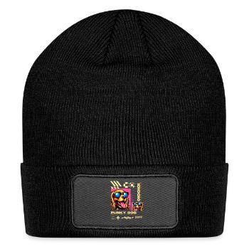 Futuristic Dog - Patch Beanie - black - Front