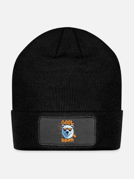 Cool Bear - Patch Beanie - black