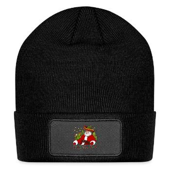 mexican santa merry christ mas - Patch Beanie - black - Front