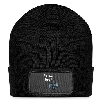 here...boy! - Patch Beanie - black - Front