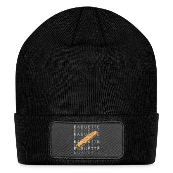 French Bread Baguette - Patch Beanie - black - Front