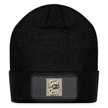 God Is Good Retro Vintage Shirt - Patch Beanie - black - Front