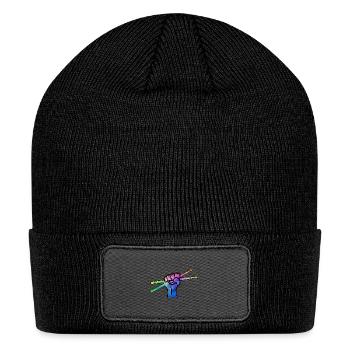 Drumsticks Fist Drummer Design - Patch Beanie - black - Front