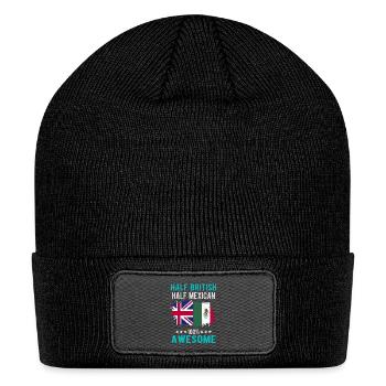 Half British Half Mexican - Patch Beanie - black - Front