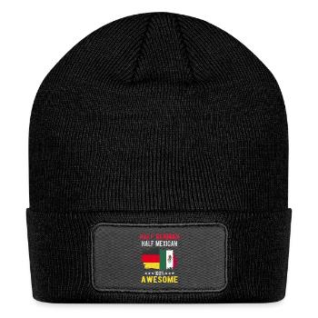 Half German Half Mexican - Patch Beanie - black - Front