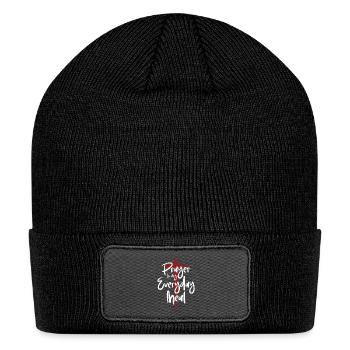 Prayer Is My Everyday Meal Christian Faith Jesus - Patch Beanie - black - Front