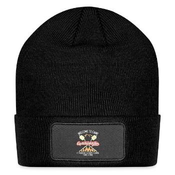 Welcome to Camp Quitcherbitchin - Hiking Camping - Patch Beanie - black - Front