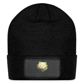 Cauliflower Vegetable - Patch Beanie - black - Front