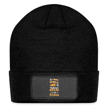 Bread Lover Fresh Baked Bread Baker Baking - Patch Beanie - black - Front
