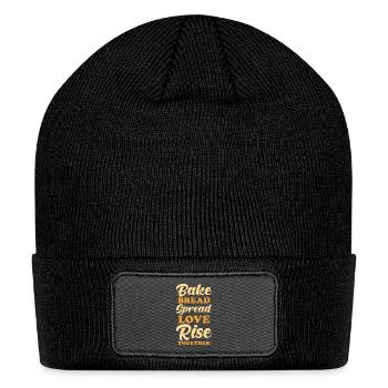 Bread Lover Fresh Baked Bread Baker Baking - Patch Beanie - black - Front