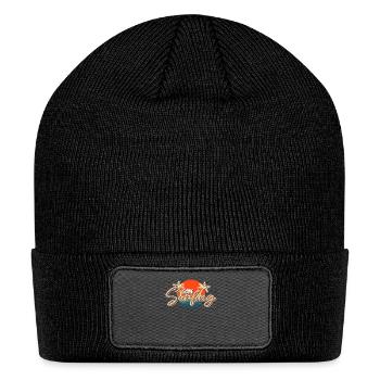 Gone Surfing Coconut Decor Sports Wave Surfer - Patch Beanie - black - Front