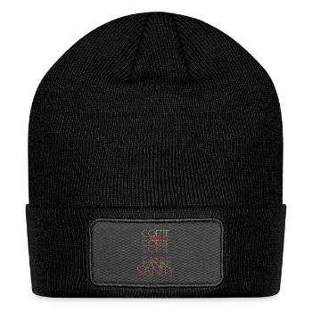 Coffee and Dogs for Mental Health - Patch Beanie - black - Front