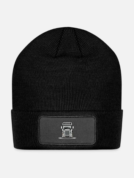 Euro Lorry Truck Vabis Driver - Patch Beanie - black