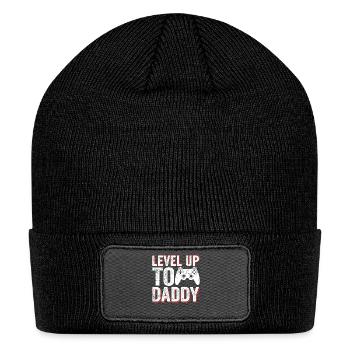 Level up to daddy - Patch Beanie - black - Front