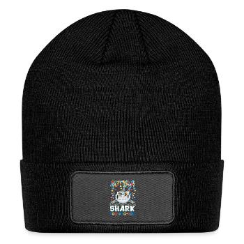 Autism shark doo doo doo - Patch Beanie - black - Front