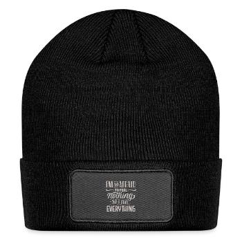 im so afraid to feel nothing so i feel everything - Patch Beanie - black - Front