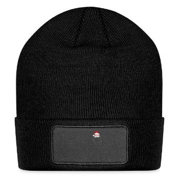 Reindeer Pocket Funny XMas Santa Claus - Patch Beanie - black - Front