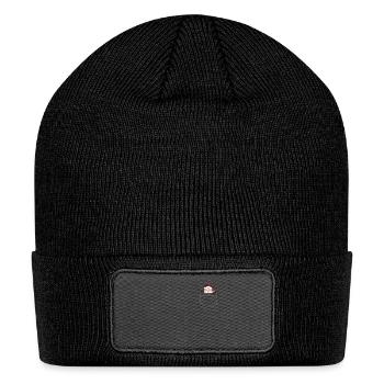 Reindeer Pocket Funny XMas Santa Claus - Patch Beanie - black - Front