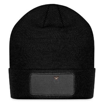 Reindeer Pocket Funny XMas Santa Claus - Patch Beanie - black - Front