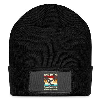 And So The Retirement Adventure Begins - Patch Beanie - black - Front