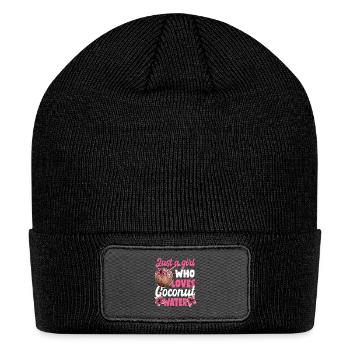 Just A Girl Who Loves Coconut Water - Patch Beanie - black - Front
