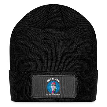 Sock Boss: Colorful and Fun Design - Patch Beanie - black - Front