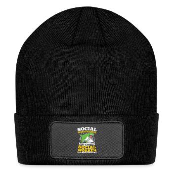 Social Workesaurus Like A Normal Worker for a - Patch Beanie - black - Front