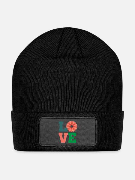 Spring Love - Patch Beanie - black