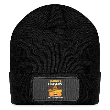Funny Mexican Tamales Lover - Patch Beanie - black - Front