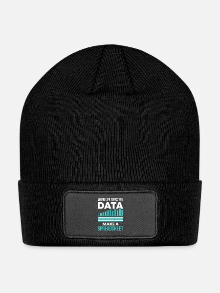 Actuary Funny Spreadsheet - Patch Beanie - black