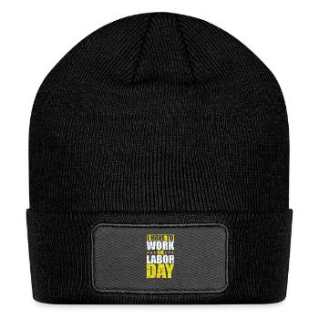 USA I have to work on Labor Day - Patch Beanie - black - Front