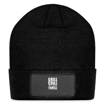 Grill Chill Labor Day Thrill - Patch Beanie - black - Front