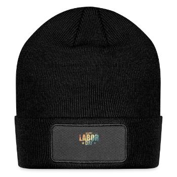 Happy Labor Day USA - Patch Beanie - black - Front