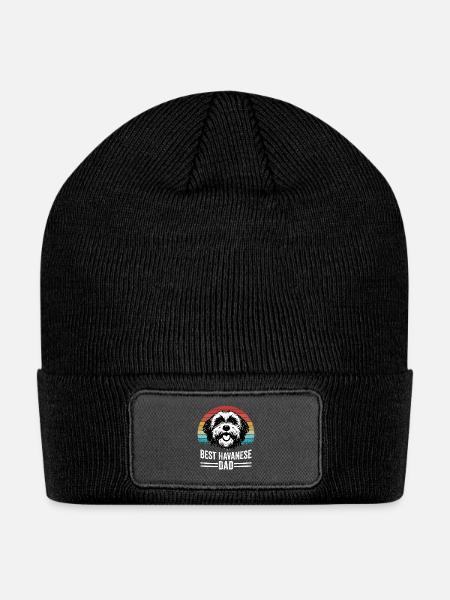 Best Havanese Dad Dog Owner Havaneser - Patch Beanie - black