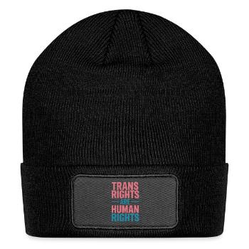 Trans Right Are Human Rights Transgender LGBTQ Pri - Patch Beanie - black - Front