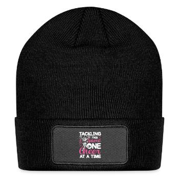 Tackling This Game One Cheer At A Time for a - Patch Beanie - black - Front