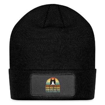 Funny Cat Every Meal You Bake Every Snack You Make - Patch Beanie - black - Front